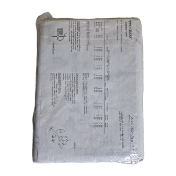 Vintage Tobin Embroidery Desert Flower Southwest Design 58x104 Tablecloth - Picture 3 of 8